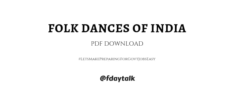 Indian States and their folk dance