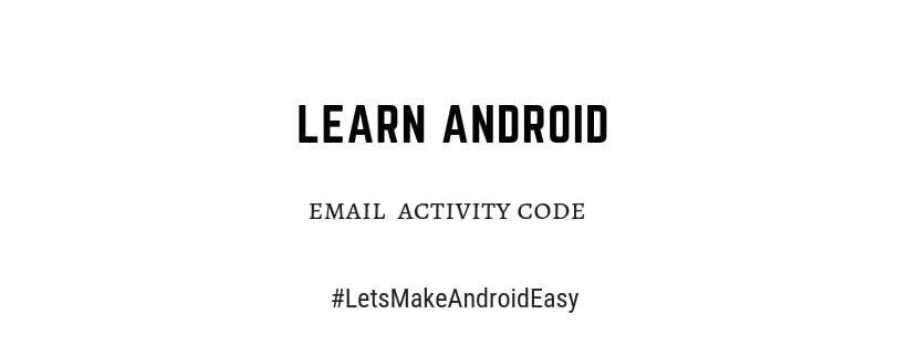 Android Program - Email Activity