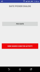 Android date picker java snippet code download