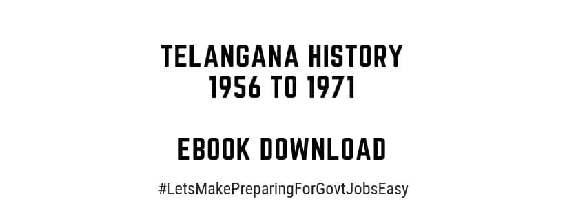 Telangana History 1956 to 1970