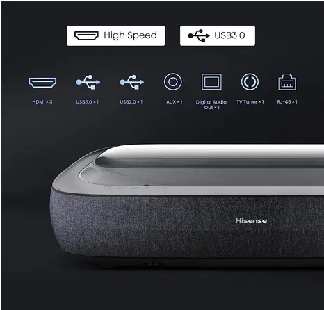 Hisense 120L9HE Laser TV connectivity, ports, RJ