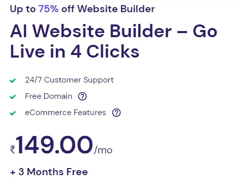 Hostinger AI website Builder pricing