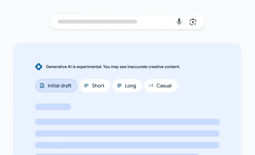 Google customizable Text Drafts: Enhancing Your Writing Experience, google search generative ai images