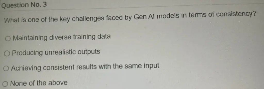 What is one of the key challenges faced by Gen Al models in terms of consistency?