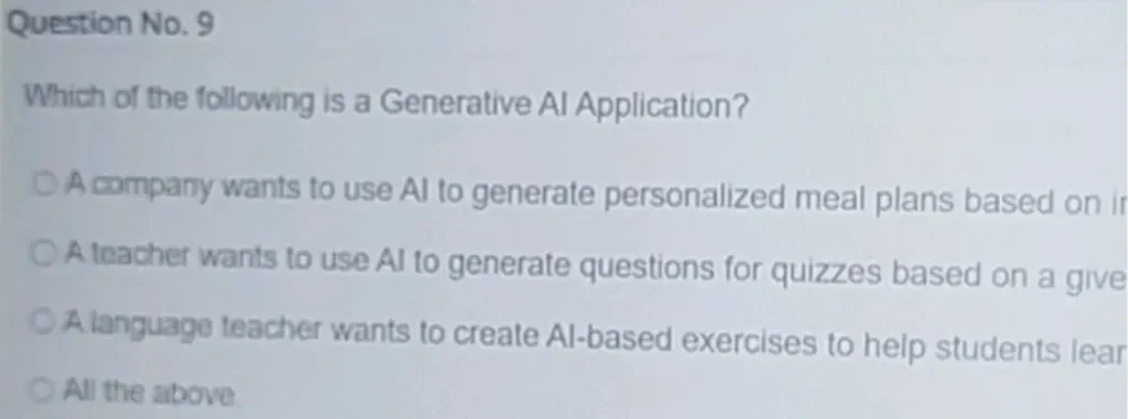 Which of the following is a Generative AI Application?