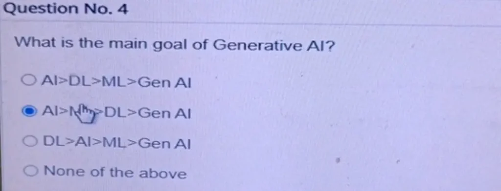 What is the main goal of Generative AI?