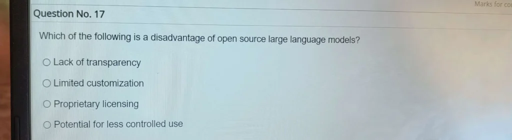 Which of the following is a disadvantage of open source large language models?