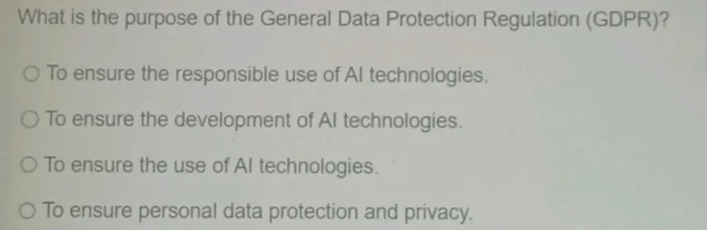 What is the purpose of the General Data Protection Regulation (GDPR)?