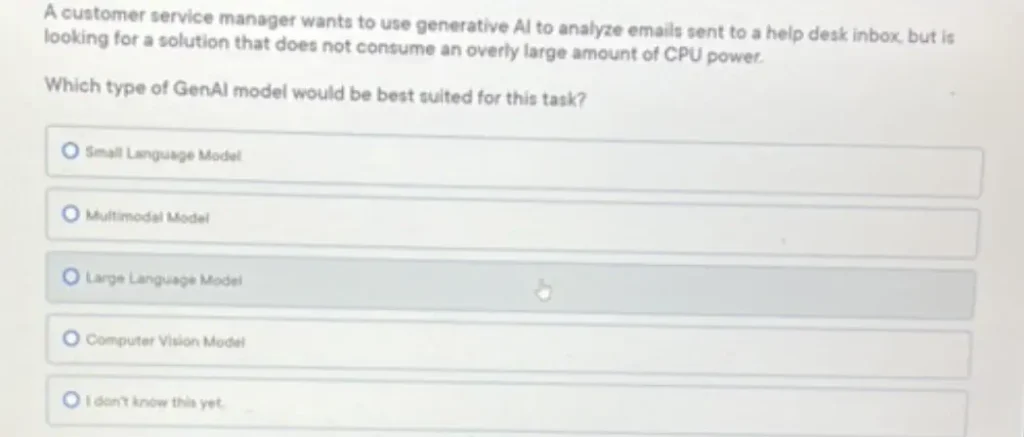 A customer service manager wants to use generative Al to analyze emails sent to a help desk inbox