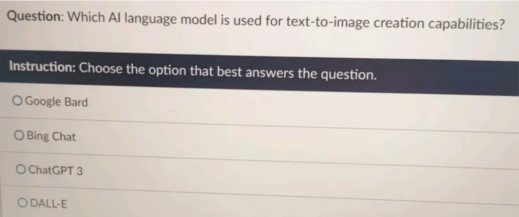 Which Al language model is used for text-to-image creation capabilities?