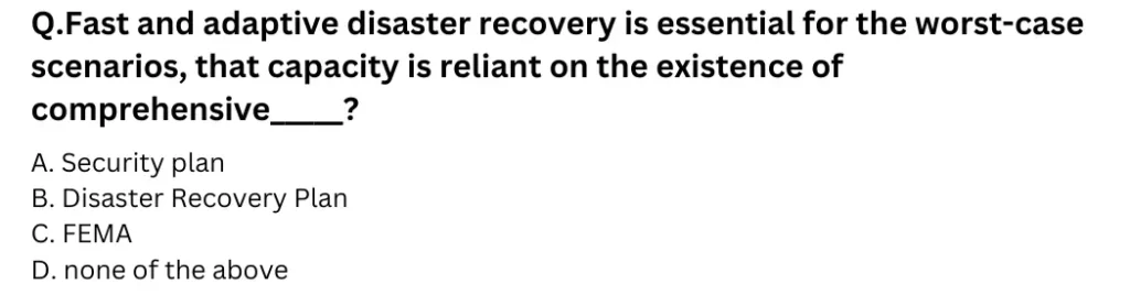 Fast and adaptive disaster recovery is essential for the worst-case scenarios that capacity is reliant on the existence of comprehensive