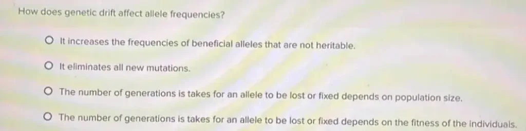 How does genetic drift affect allele frequencies?