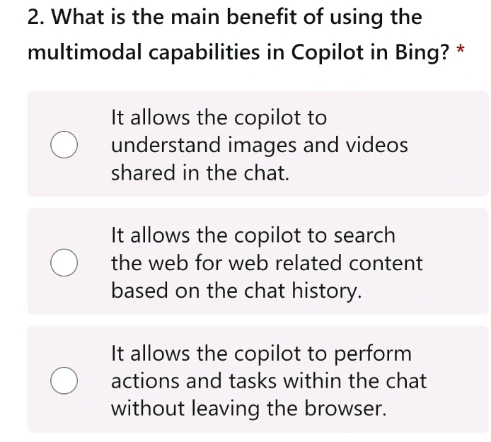 What is the main benefit of using the multimodal capabilities in Copilot in Bing?