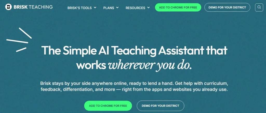 Brisk AI for Educators