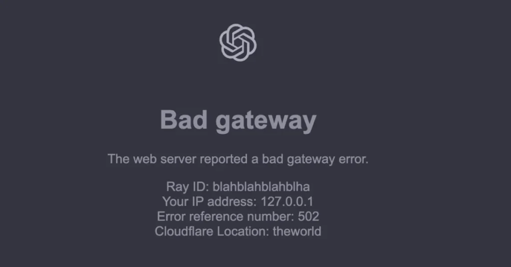 Fix ChatGPT 502 Bad Gateway Error