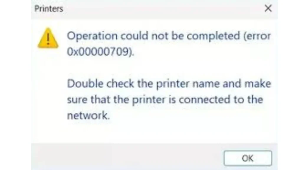 Fix Windows 11 Printer Error 0x00000709