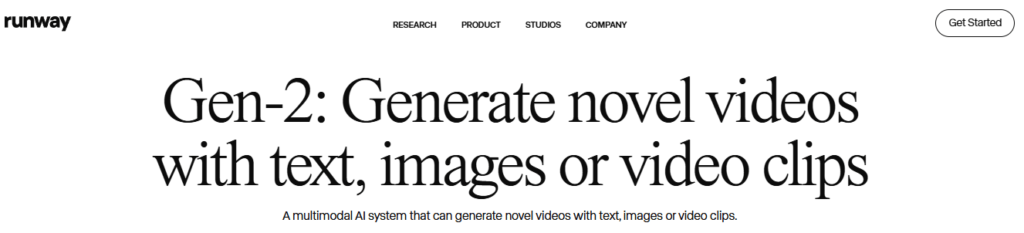 Runway Gen-2 AI generating an animated video from text input, demonstrating AI-powered video creation.