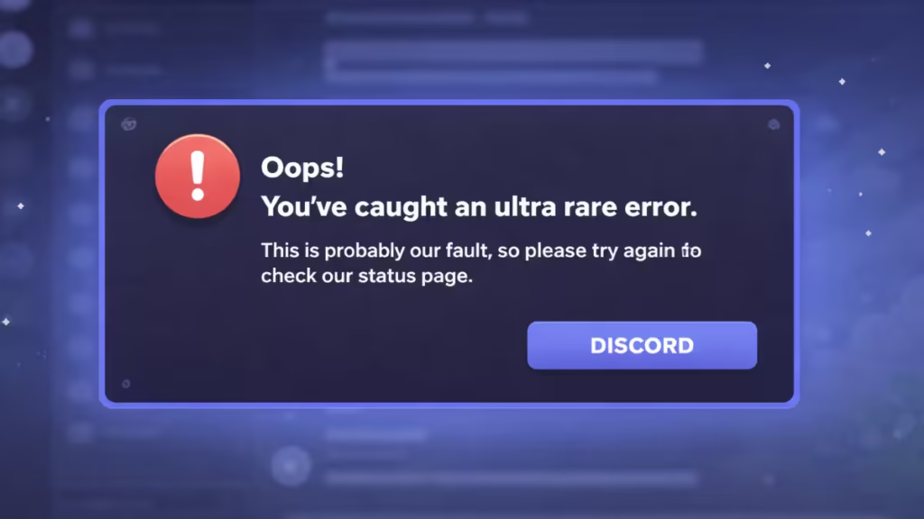 How to Fix 'Oops! You've Caught an Ultra Rare Error' in Discord