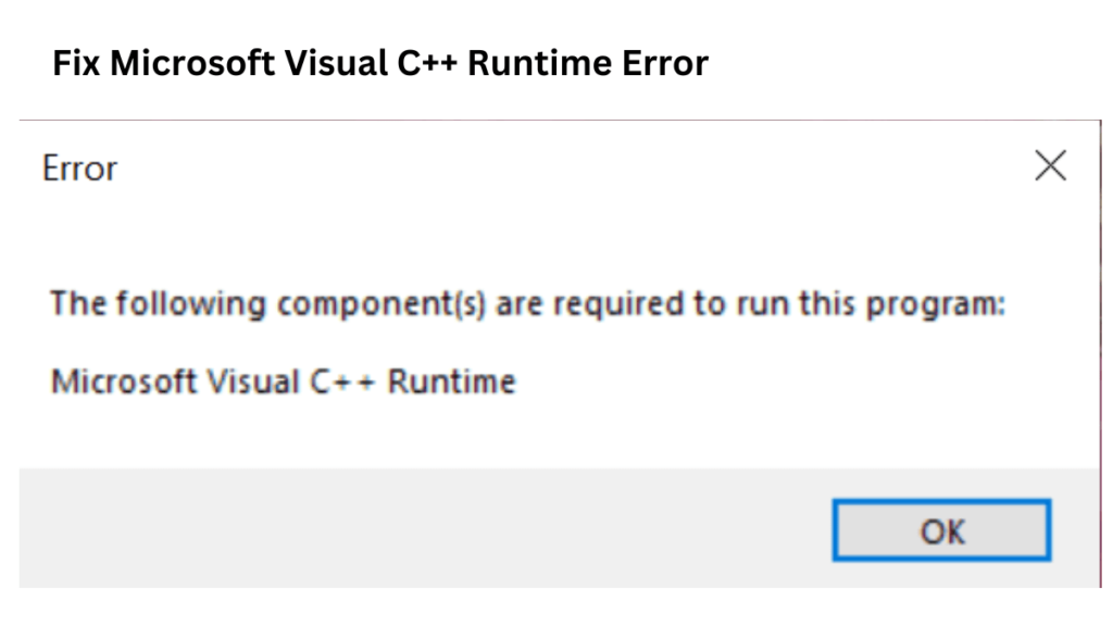 Microsoft Visual C++ Runtime Error