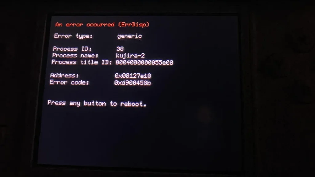 How to Fix Nintendo 3DS Error Code 0xd900458b (ErrDisp - kujira-2 Crash Guide)