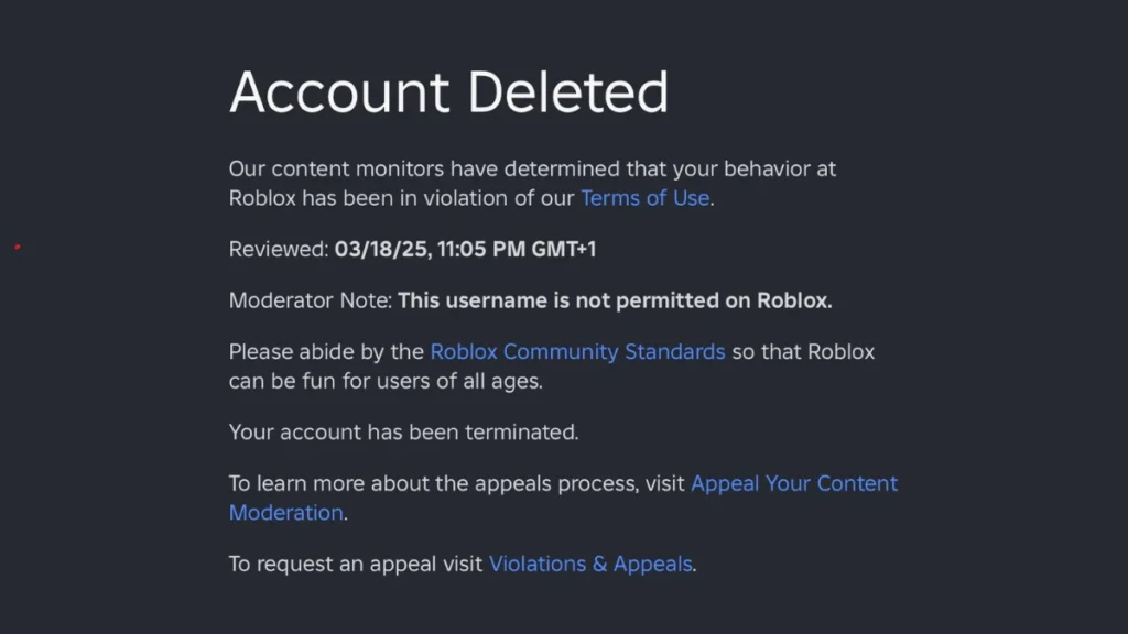 Roblox Account Deleted Over Username or Trading? Here's What You Can Do