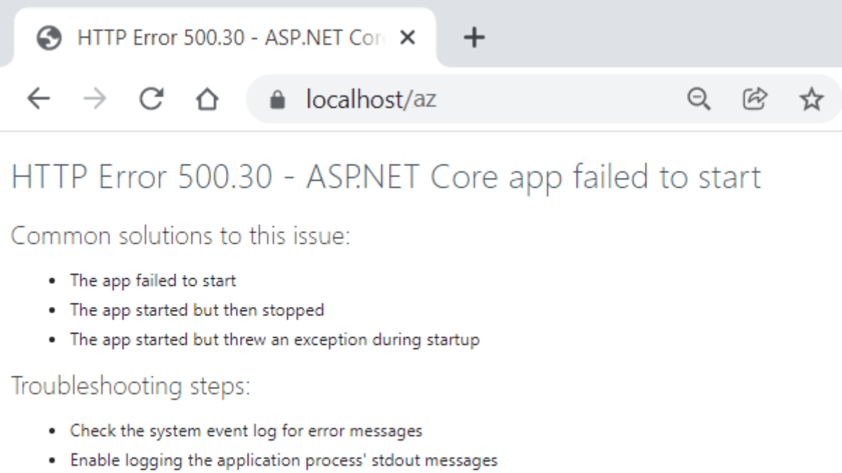 Fix HTTP Error 500.30 - ASP.NET Core App Failed to Start | Troubleshooting IIS & Azure