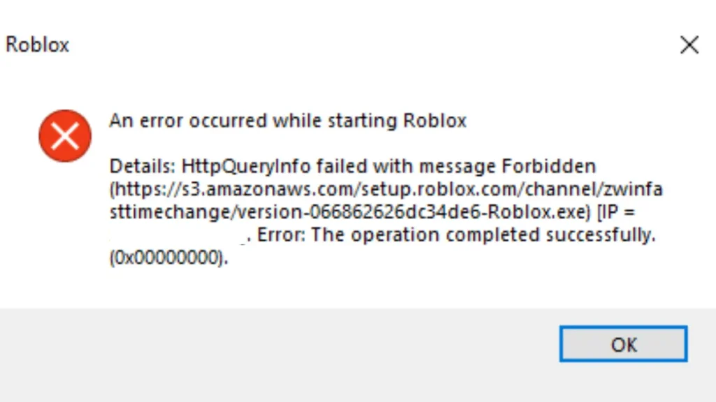 How to Fix “HttpQueryInfo failed with message Forbidden” Roblox Error (With One-Click Script)