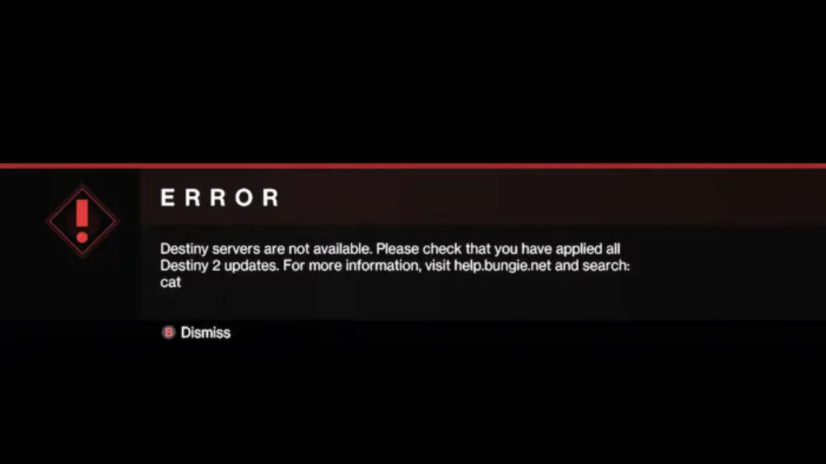 How to Fix Destiny 2 Error Code: CAT – A Quick Guide