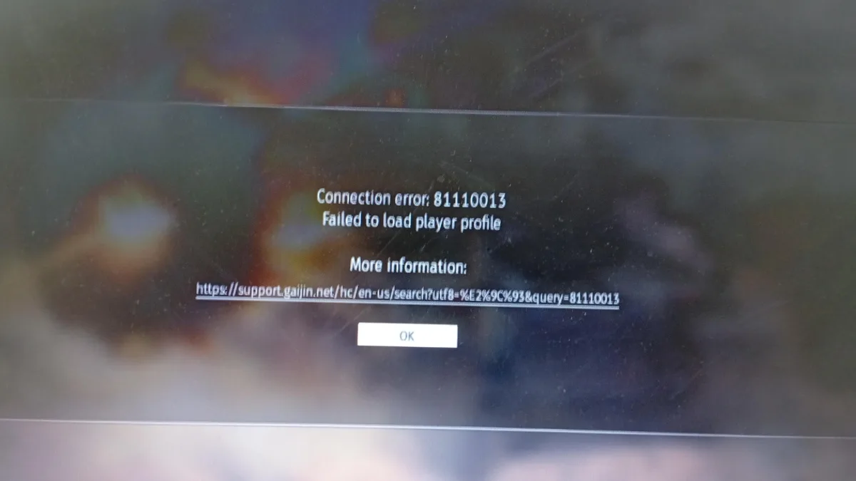 War Thunder Failed to Load Player Profile Error: Server Issue & Fix