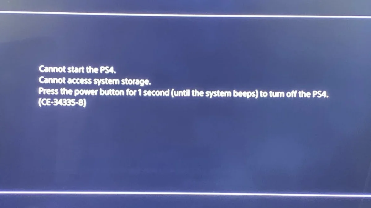 How to Fix PS4 Error Code CE-34335-8: Cannot Access System Storage