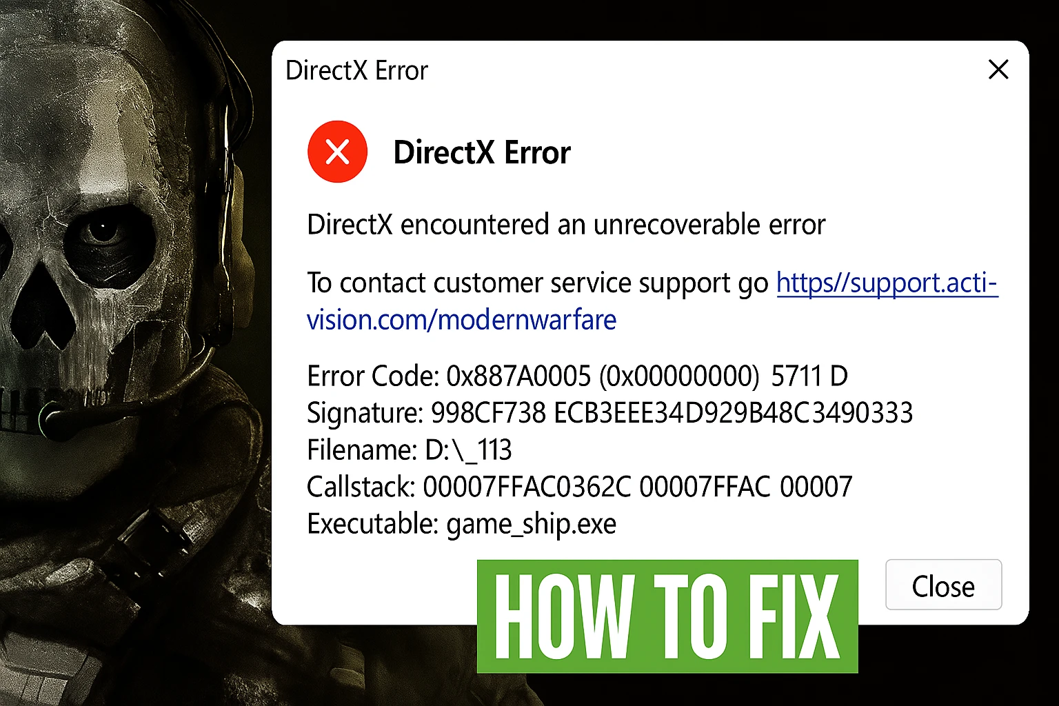 How to Fix Call of Duty DirectX Error (0x887A0005) in Modern Warfare III and Warzone [2025 Guide]