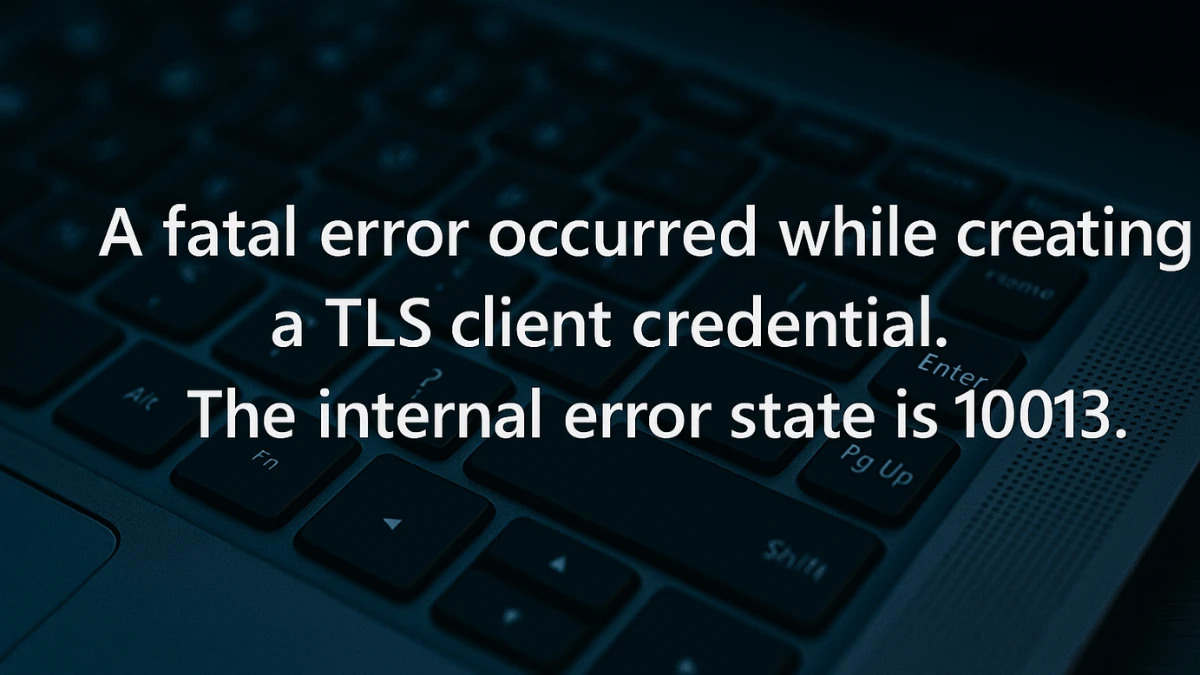 How to Fix “A Fatal Error Occurred While Creating a TLS Client Credential” (10013 Error) on Windows