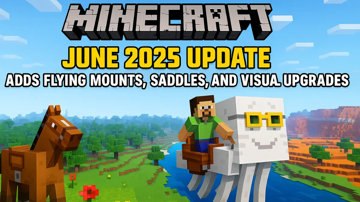 Minecraft June 2025 Update Adds Flying Mounts, Saddles, and Visual Upgrades