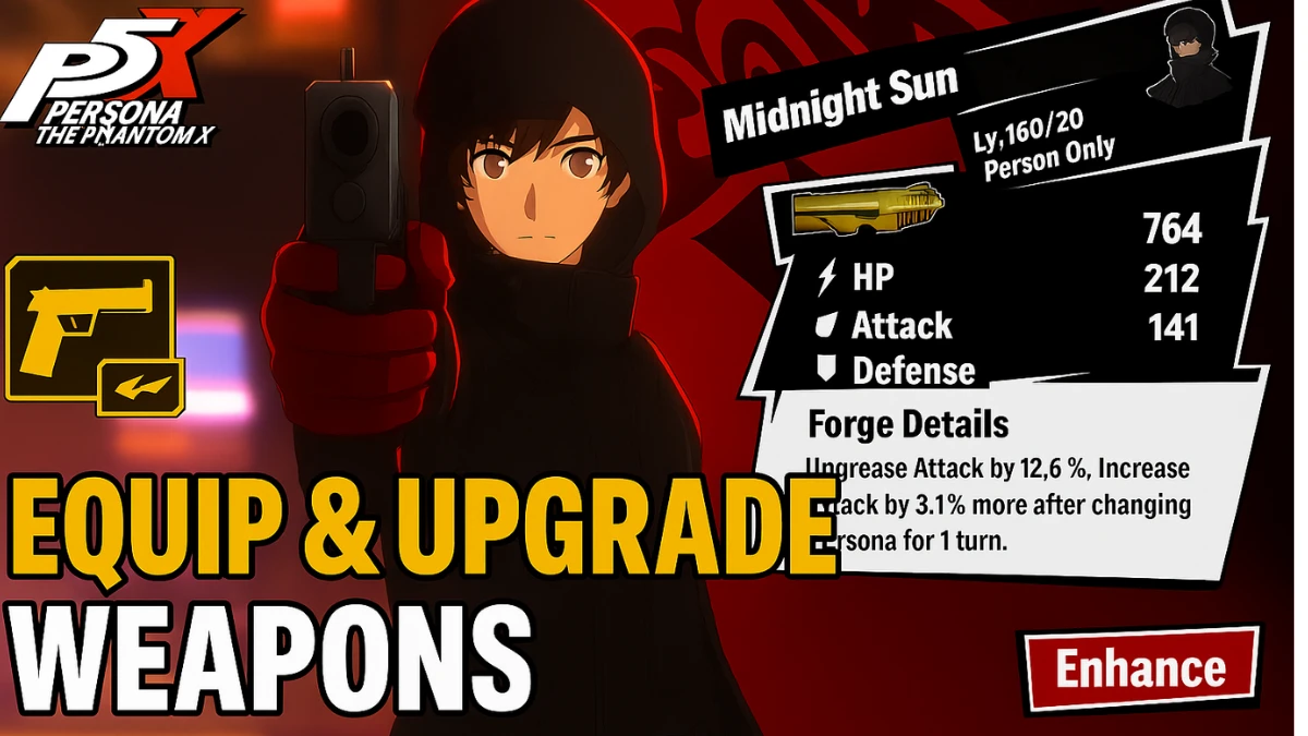 How to Equip, Upgrade, and Overclock Weapons in Persona 5 The Phantom X – Complete Weapon Guide