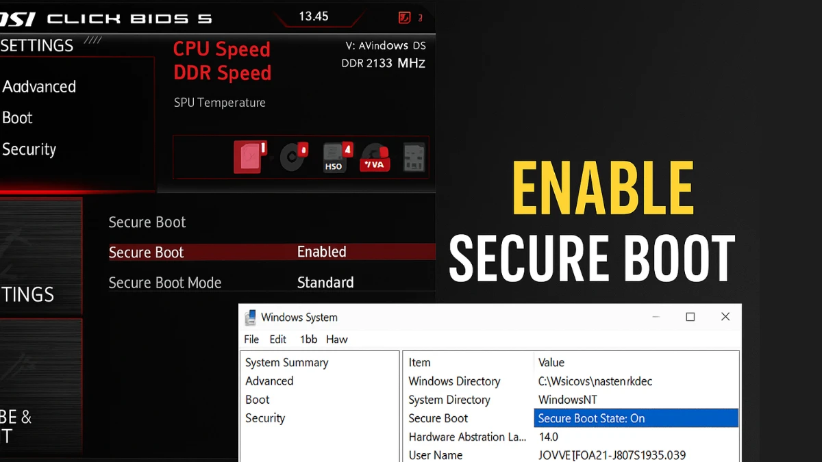 How to Enable Secure Boot in MSI Click BIOS 5 (Windows 11 Guide)
