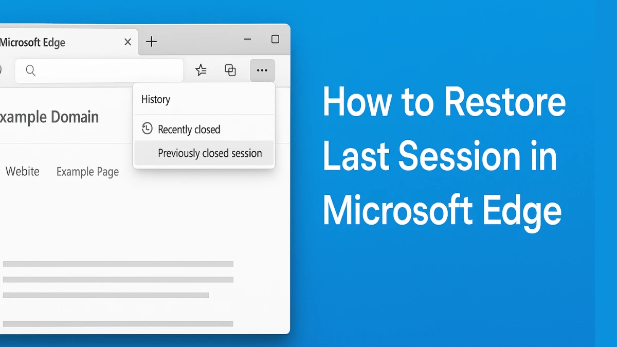 How to Restore Last Session in Microsoft Edge (Windows 10 & 11)