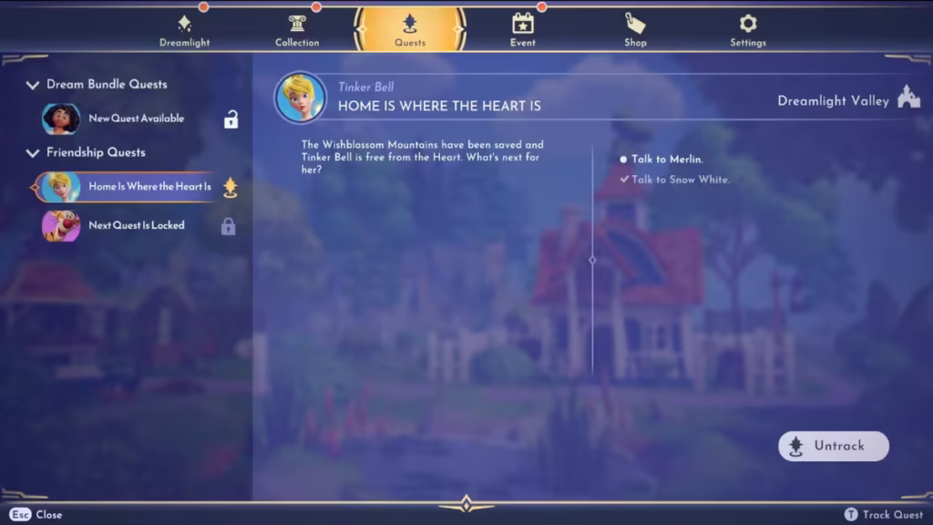 Home Is Where the Heart Is quest Disney Dreamlight Valley