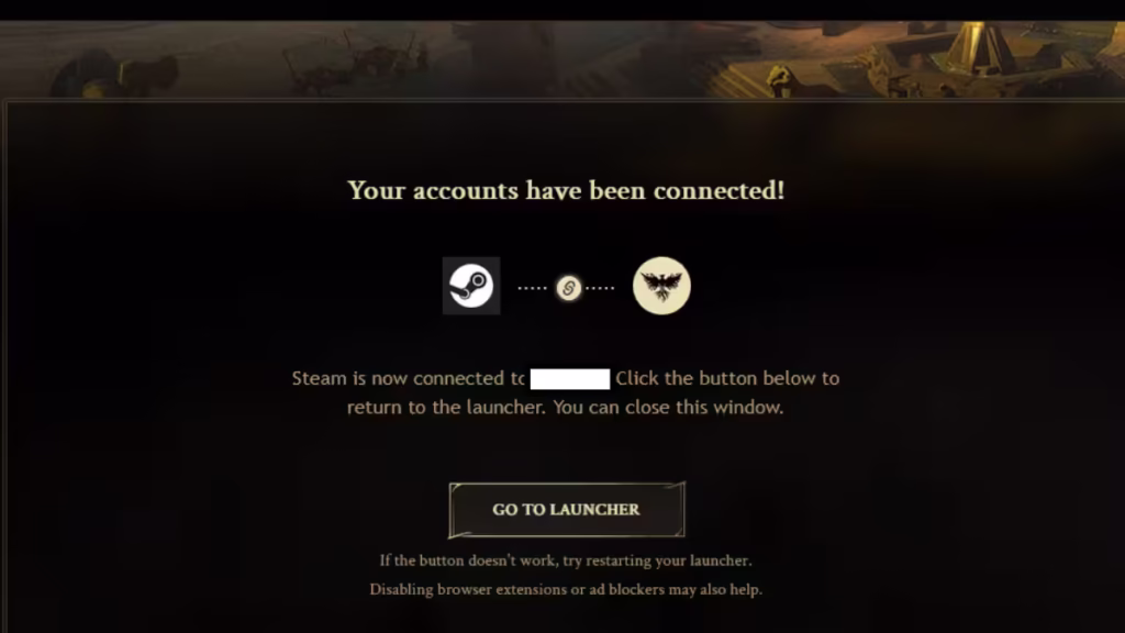how to link ashes of creation intrepid account with steam