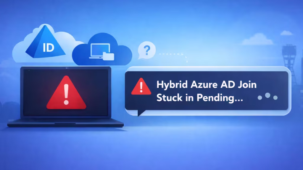 Hybrid Azure AD Join Stuck in Pending State – Intune Fix Guide