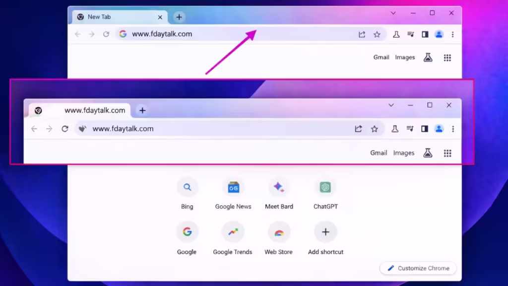 Windows 11 Mica Title Bar Returns in Chrome Canary