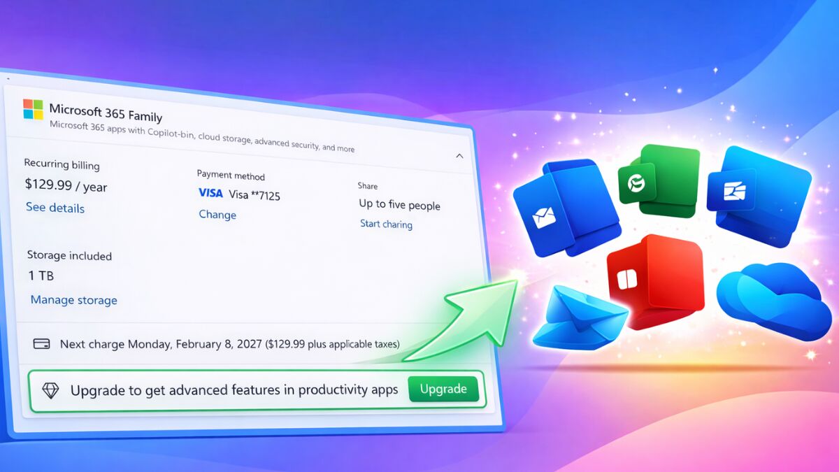 Windows 11 Beta Adds Microsoft 365 Upgrade Prompt in Settings App
