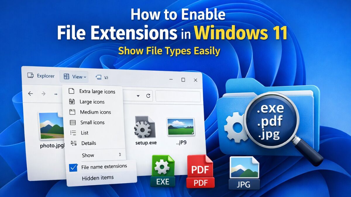 How to Enable File Extensions in Windows 11 (Show File Types Easily)