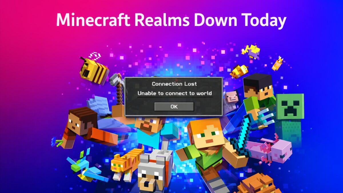 Minecraft Realms Down Today on Bedrock as Mojang Confirms Outage