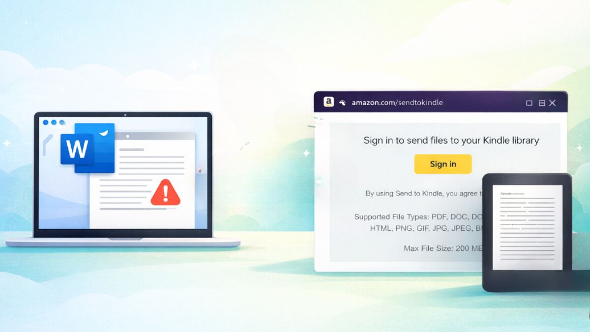 How to Send Documents to Kindle Without Word as Microsoft Retires the Feature