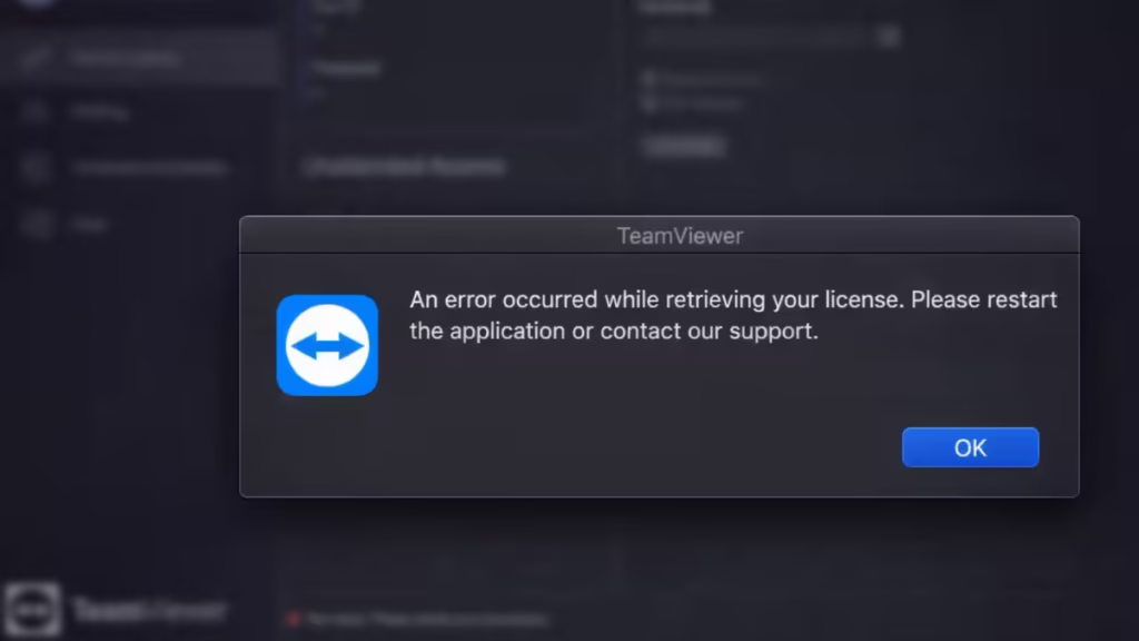 How to Fix TeamViewer “An Error Occurred While Retrieving Your License”