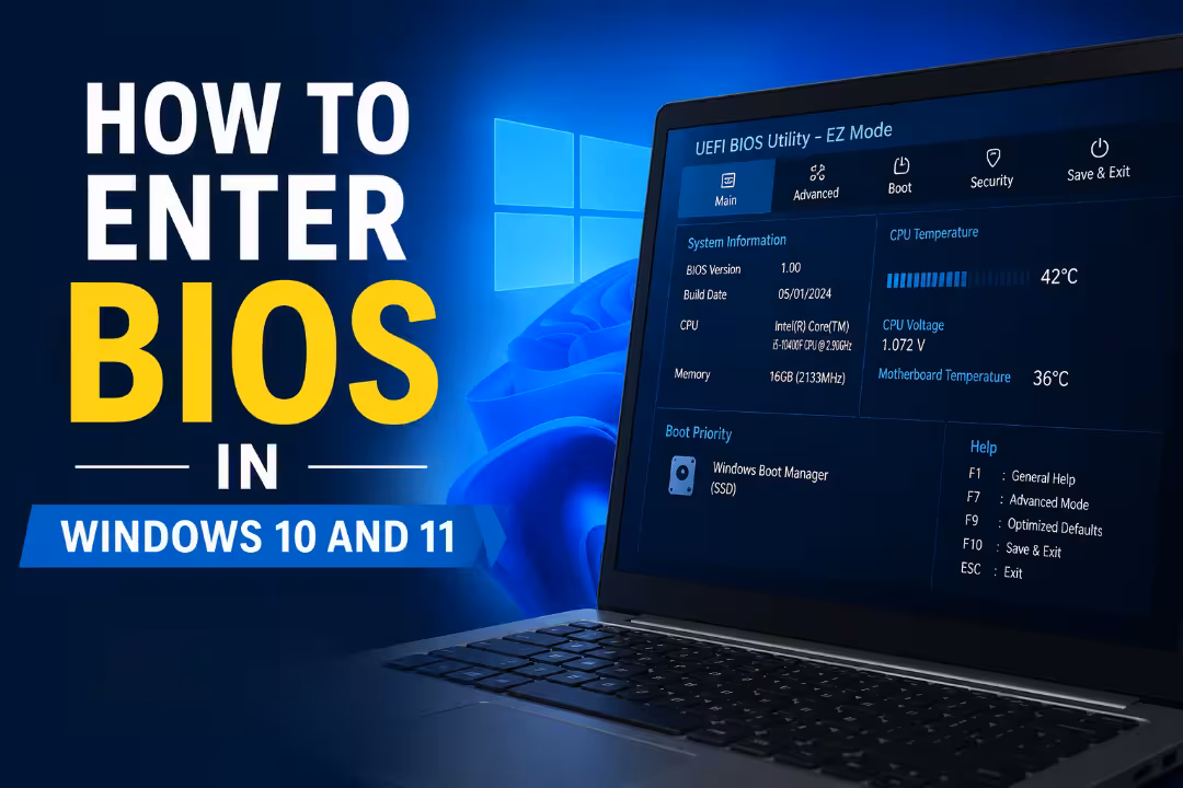 How to Enter BIOS in Windows 10 and 11
