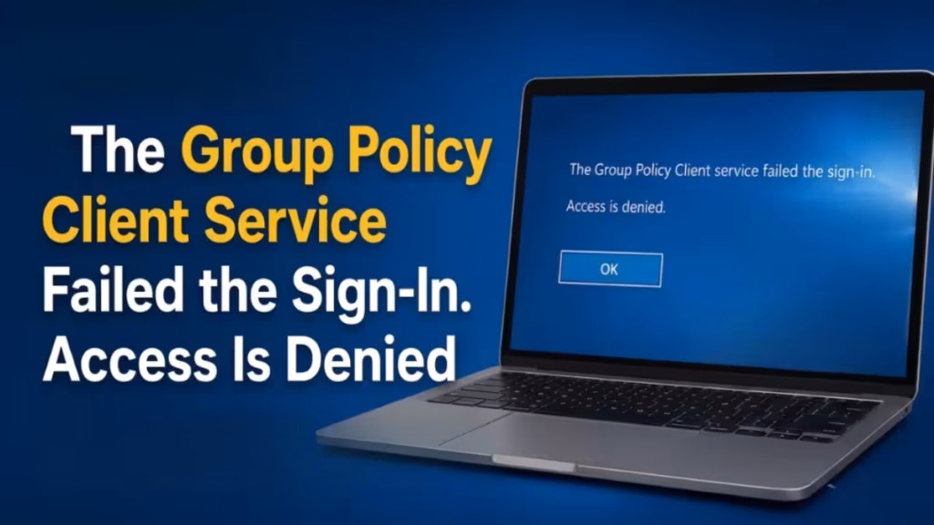 How to Fix "The Group Policy Client Service Failed the Sign-In. Access Is Denied" on Windows