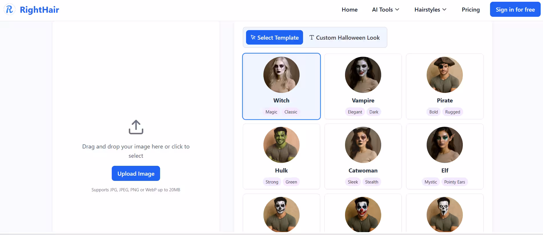 AI Halloween filter